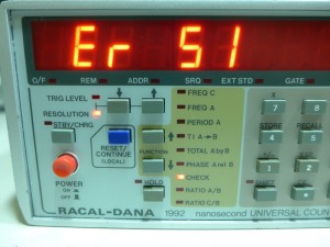 Racal Dana 1992 in diagnostic mode, showing where it hurts.